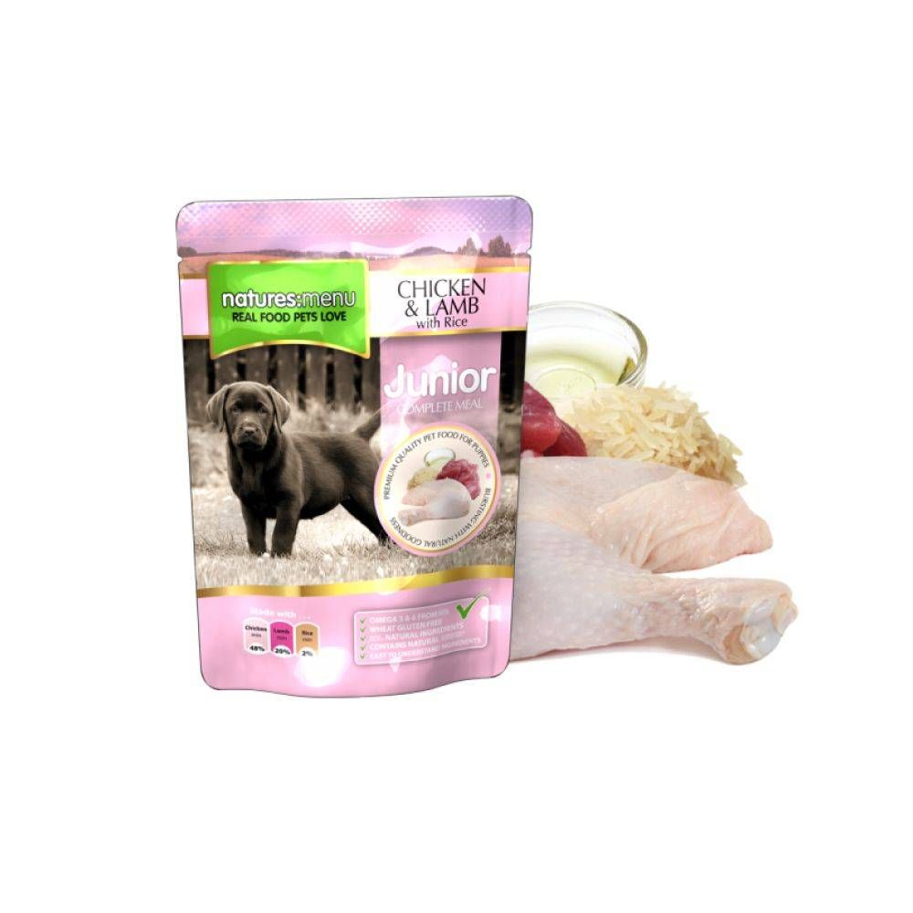 Natures Menu Dog Junior cu Chicken and Lamb 300g Cattitude